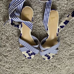 Cabi sandals with ankle lacing